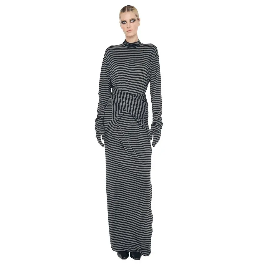 ALL IN ONE SIDE SLIT LONG SKIRT