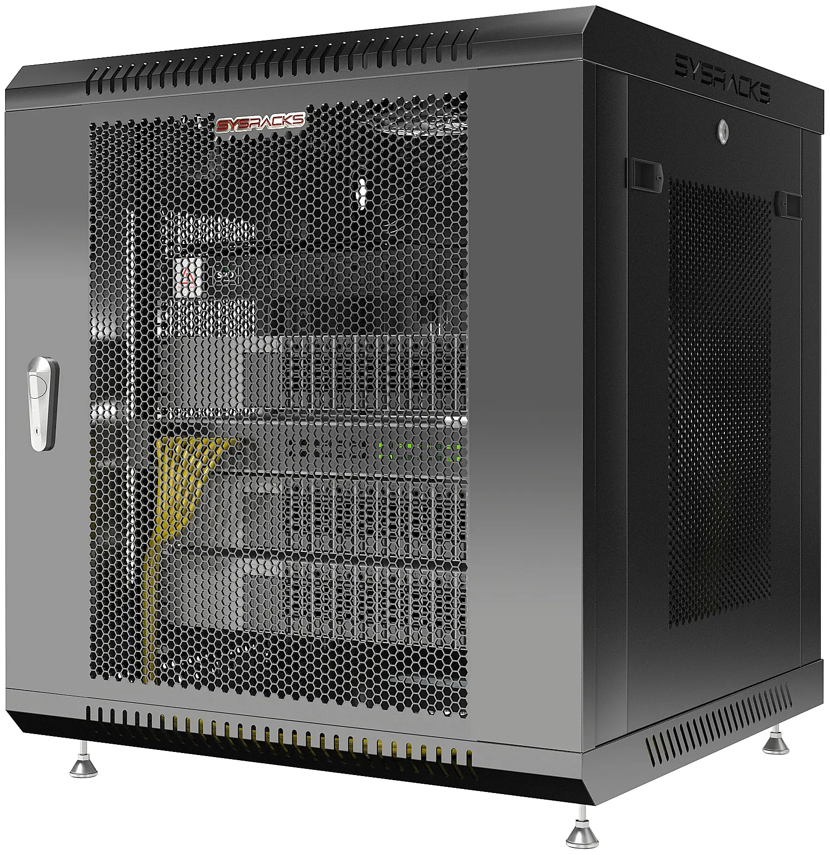 Sysracks 12U 24-Inch Depth Wall Mount Server Rack Cabinet with Mesh ...