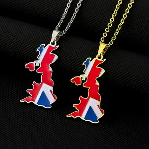 British map necklace Unisex Everyday wear jewelry Map pendant necklace Couple jewelry Perfect gift