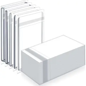 600 Pcs Resealable Team Bags for Trading Cards Holders 35-130pt, Fit Card Sleeves Sports Slabs Sleeves Plastic Collectible Slabs Protection