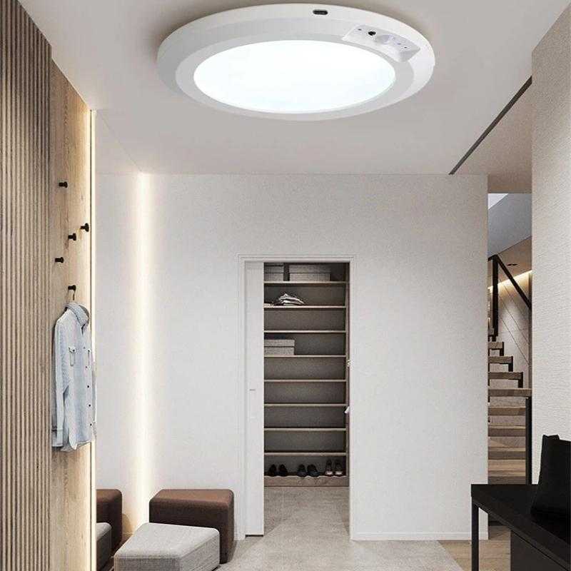 2-Pack Ceiling Light Rechargeable Motion Sensor Remote Wireless Battery Powered Pantry Garage Easy to Install Suitable for Various Scenarios Patio / Battery Operated Magnetic Light for Closet Shower Shed Hallway Porch Stairs(3 Color Temperatures)