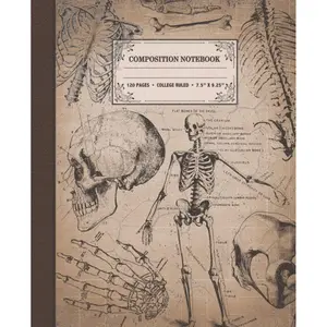 Composition Notebook: College Ruled | Vintage Human Anatomy Composition Notebook | Antique Aesthetic | Skeleton Theme | 7.5" x 9.75” | Great for Medical Students Paperback – May 28, 2022
