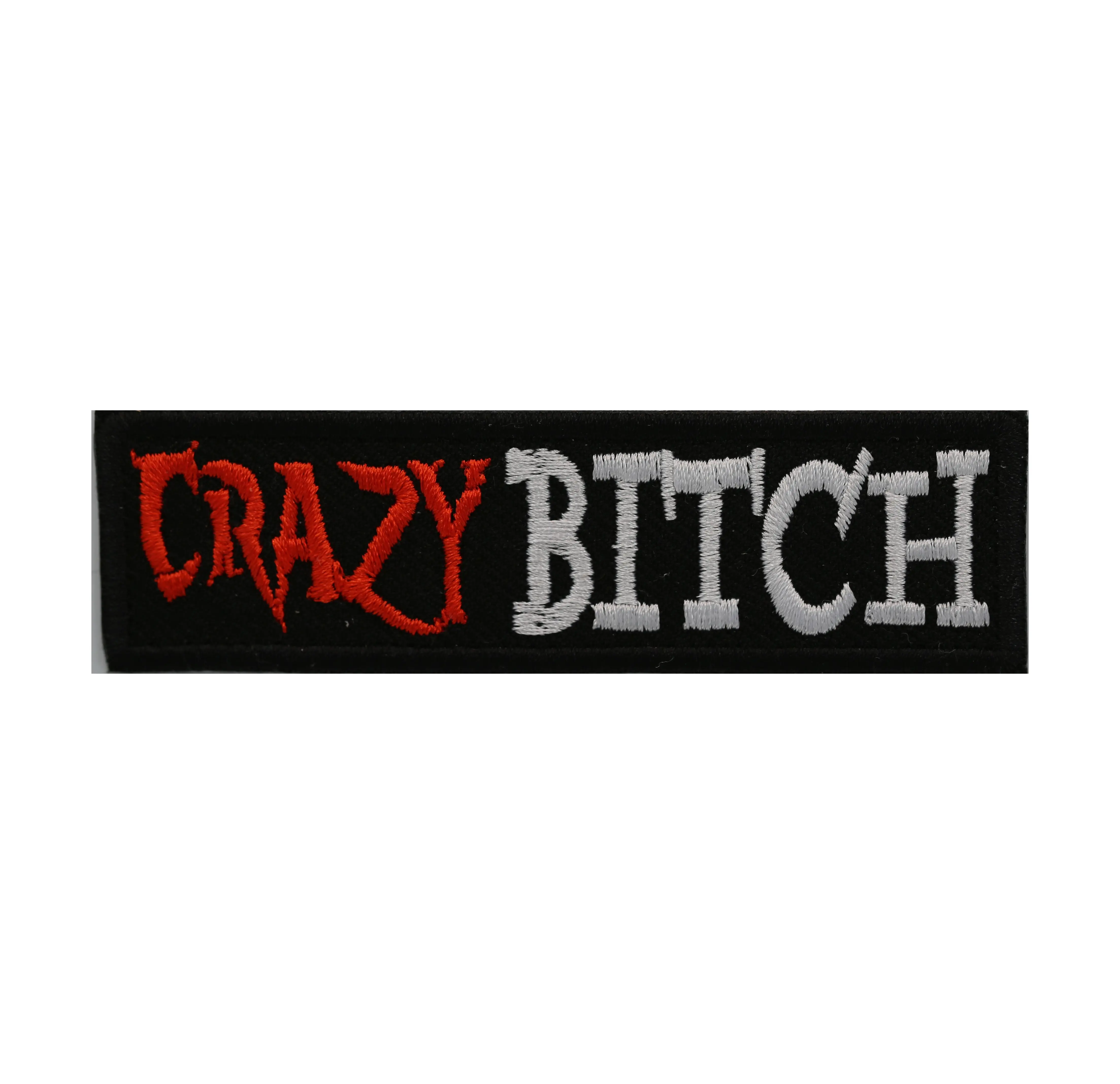 Crazy Bitch embroidered Biker patch