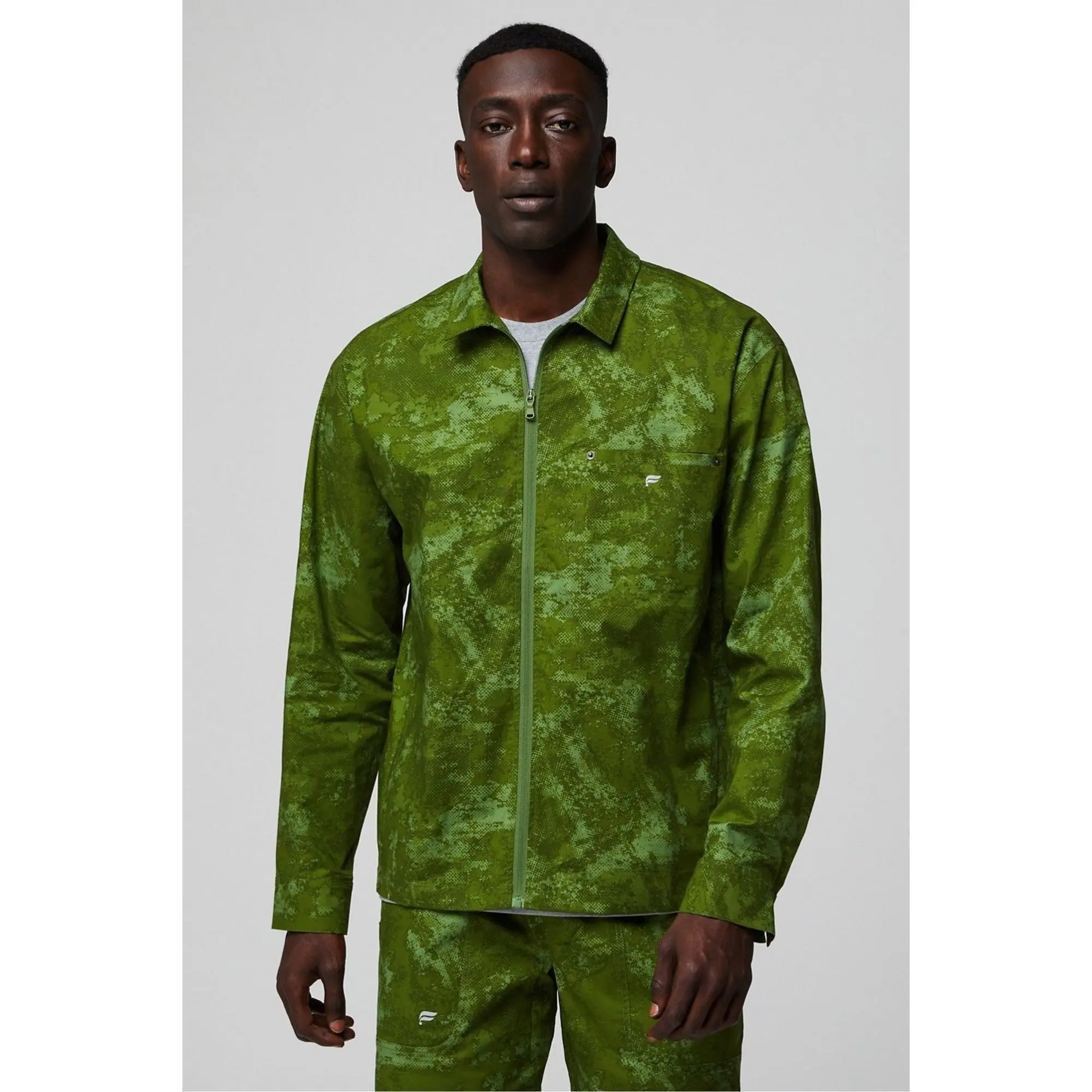 Fabletics Men's The Heights Jacket, Cotton-Spandex Workwear Coats, Breathable Menswear Outerwear