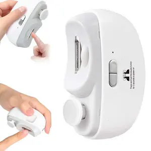 Electric Nail Clipper Grinding and Polishing with Light Automatic Nail Trimmer Rechargeable Nail Cutter Manicure for Baby Adult