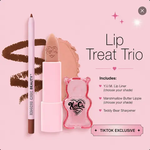[TikTok Exclusive] Lip Treat Trio - Marshmallow Butter Lippie, YUM Liner, Teddy Bear Sharpener