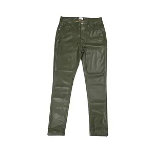 Leather Pants - Olive (No Embroidery) Menswear Slim Fit Trouser
