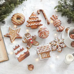 9-Piece set of Christmas decorations, cabinet pendants, farmhouse style kitchen door decoration, suitable for Christmas party arrangements