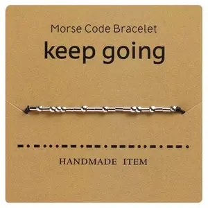 Hand-Made Morse Code Bracelet. Fun bracelet with secret messaging. Perfect for any occasions.