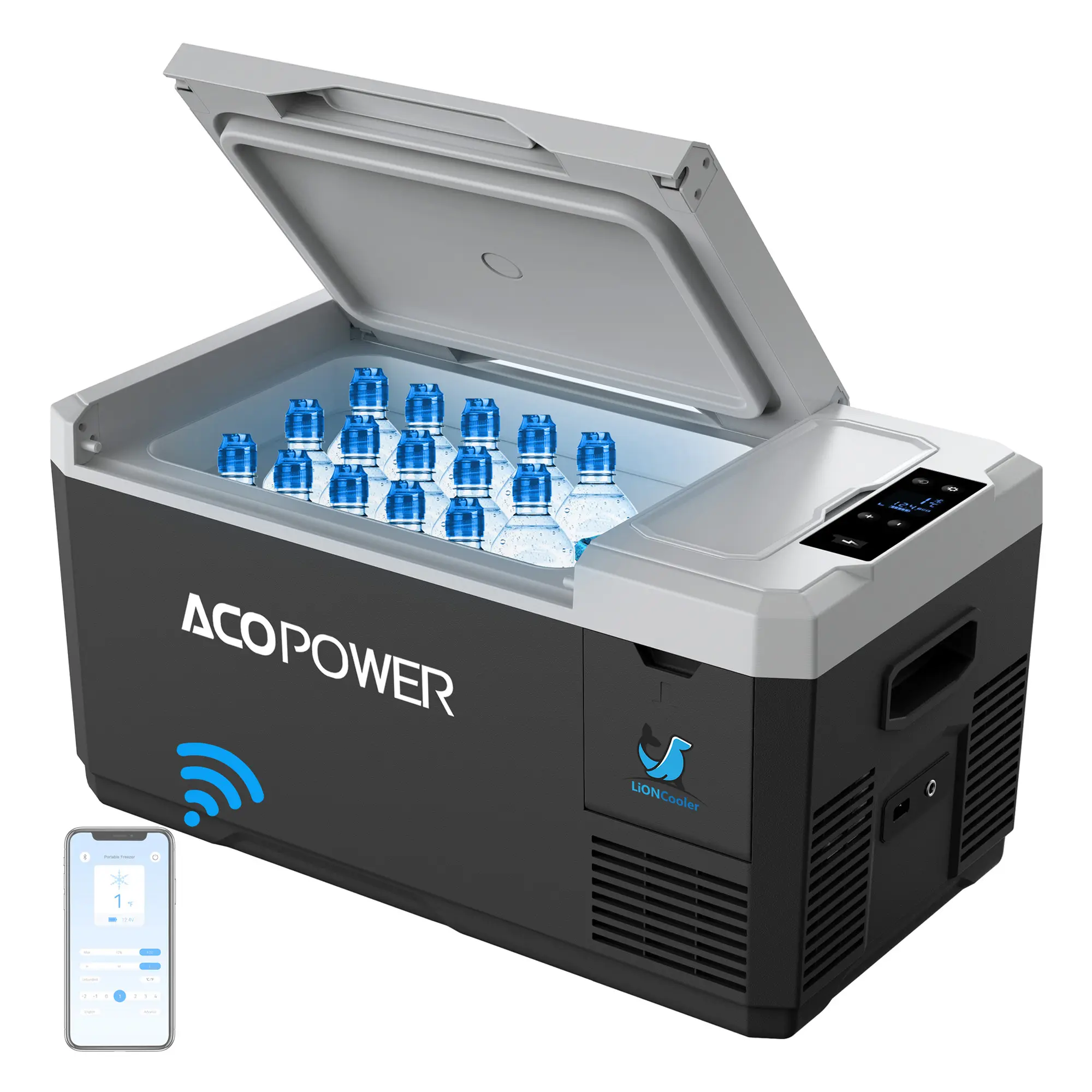 Mini Solar Fridge Freezer – 19QT / 29QT 12V Portable Cooler, Battery ...
