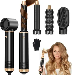 Hair Dryer Brush 5 in 1, Hot Air Brush Air Curler, Air Styler Hair Styler Without Heat Damage, Multistyler Blow Dryer Brush, Powerful Hair Styling Tools for Drying,Curl,Volumize and Straighten