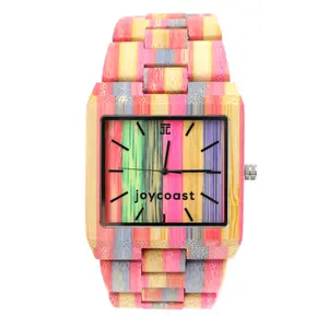 Fruitloops Squared Bamboo Square Wooden Watch | Joycoast