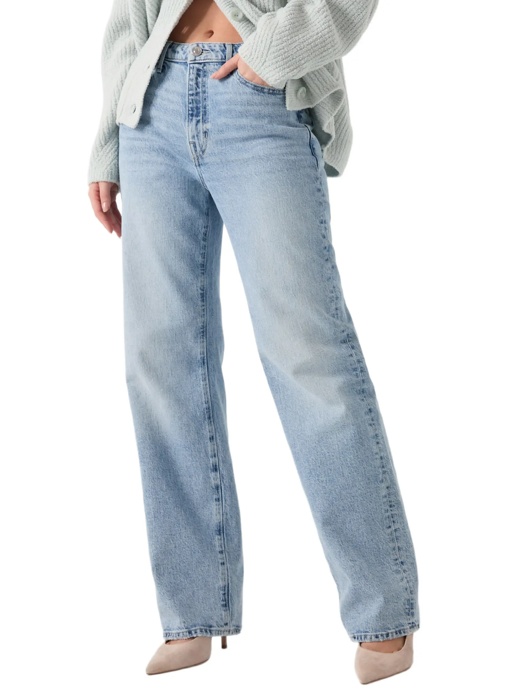 GUESS Female High-Rise Straight Leg Jeans