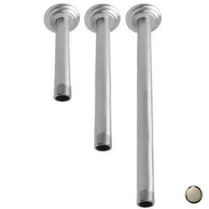 212 MAIN Decorative Solid Brass 0.5 in. 36" Long Ceiling Mount Arms with Heavy Duty Flanges - Polished Chrome Shower Accessory