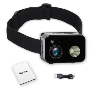 USB Rechargeable Helmet-mounted Camera, 1080P Wide Angle Lens & Night Vision LED Camera, Outdoor Sports Camera for Caving, Hiking