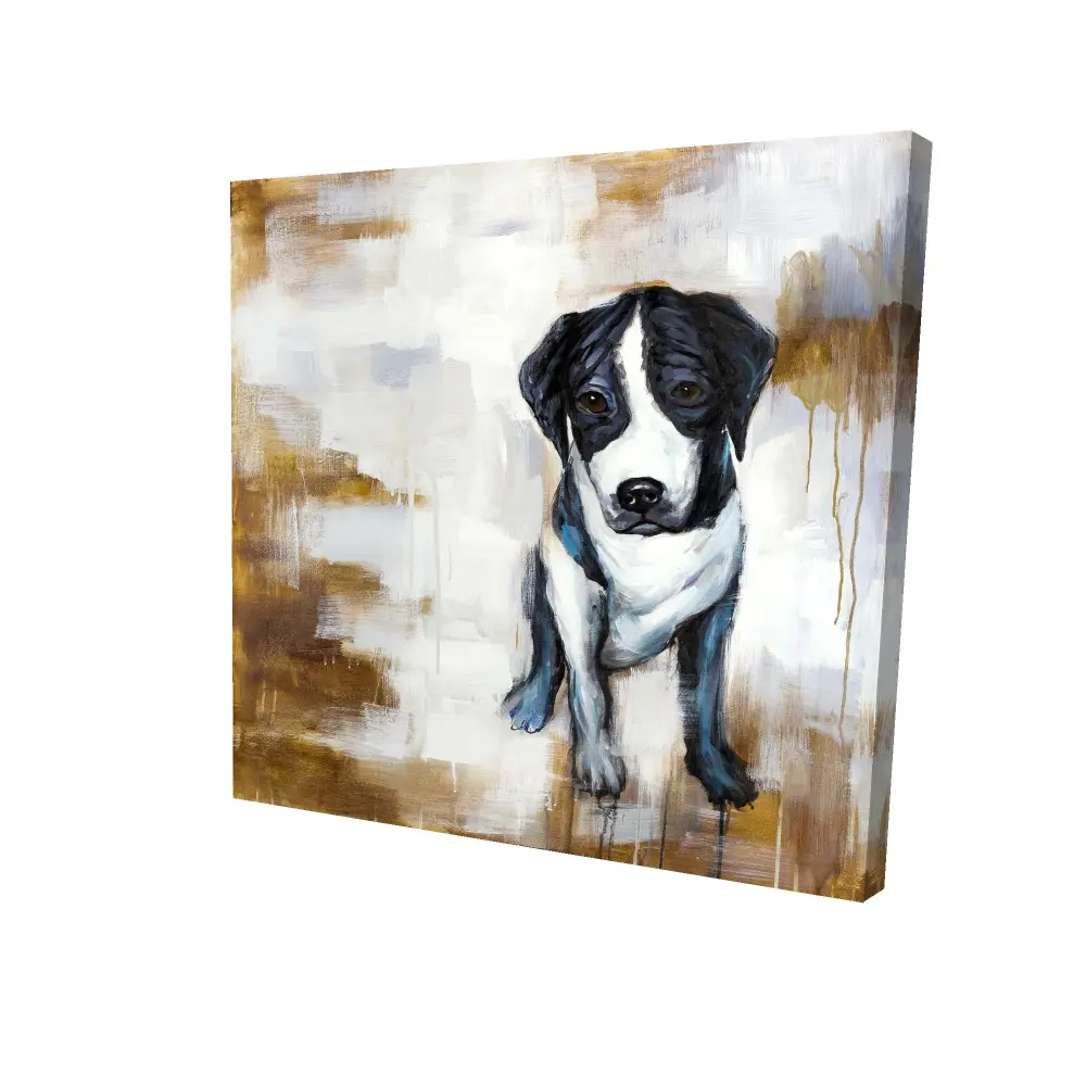 212 MAIN High-Detail White Sitting Dog Photo Print - 24x24 in, Artistic Home Decor Wall Art Posters & Prints (2080-2424-AN125)