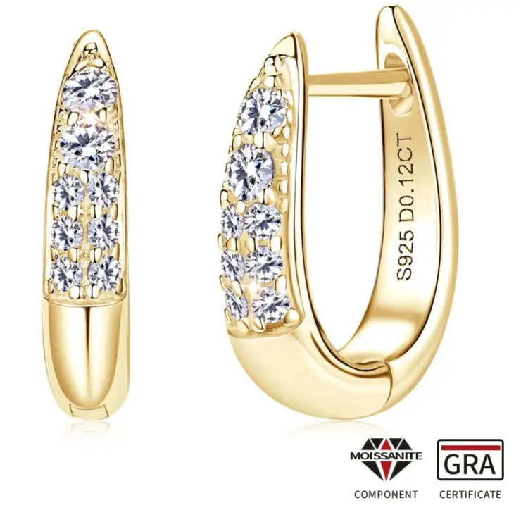 Aura Belle™ Celestial Huggie Hoop Earrings – Dainty Shine in 925 Sterling Silver