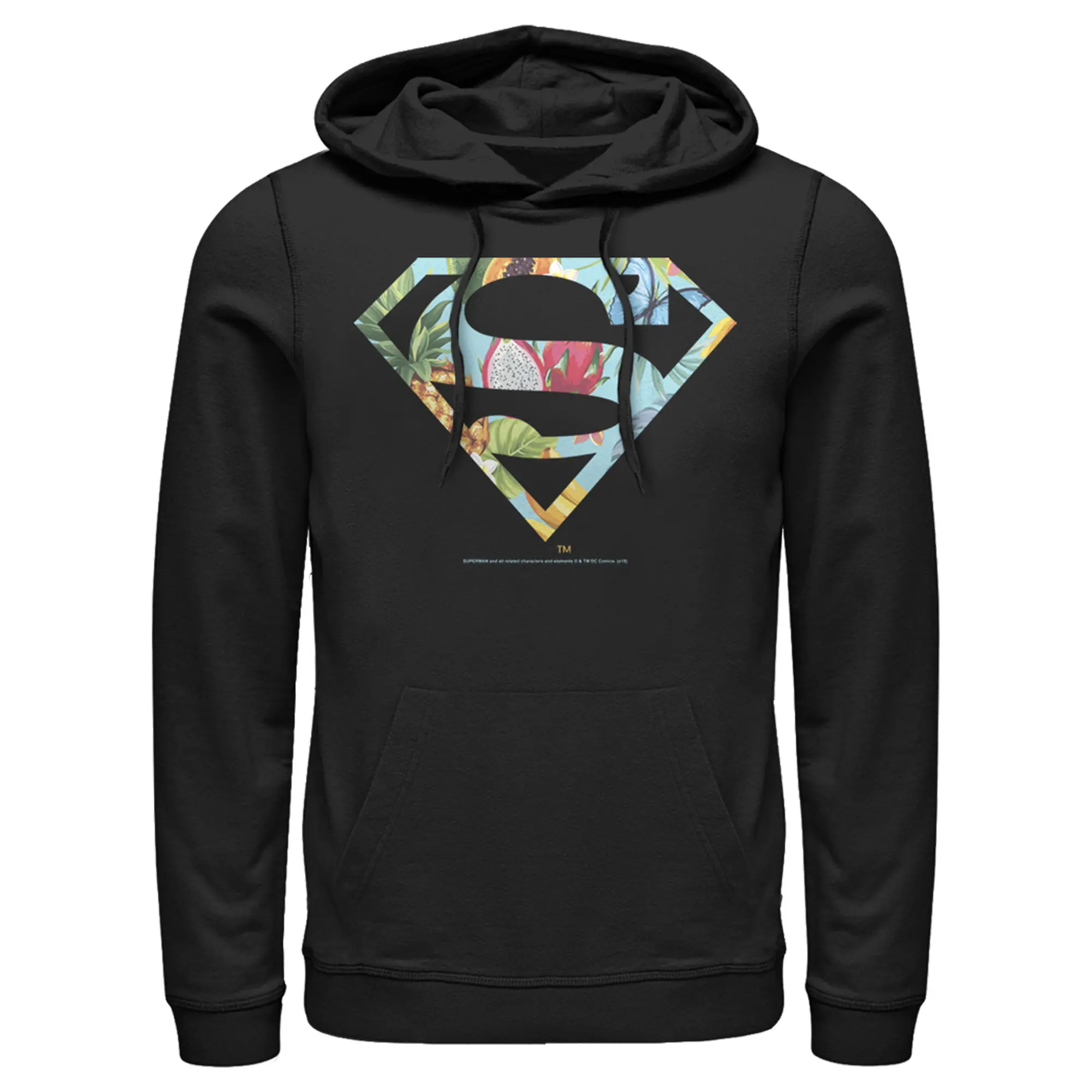Men's Superman Tropical Shield Logo Pull Over Hoodie