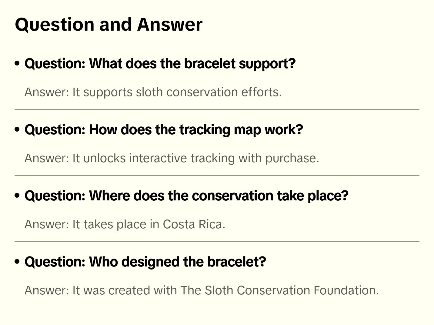 The Wander Bracelet Sloth