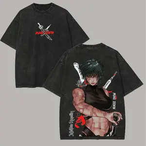Jujutsu Kaisen Maki Zen'in Printed Unisex Washed T-Shirt a6