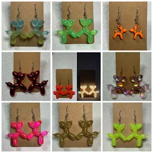 Balloon dog earrings