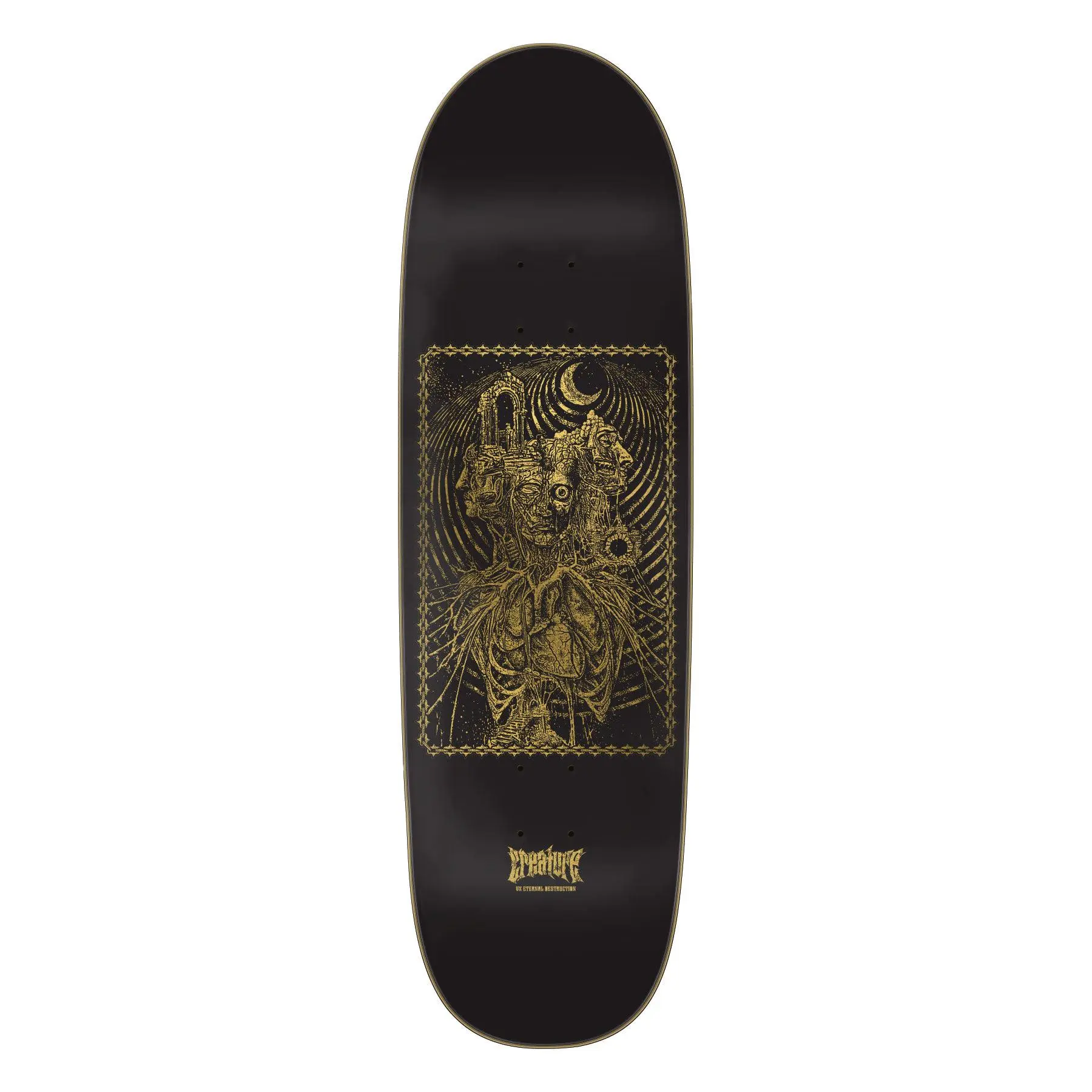 VX Fortress Series 9.25" Skateboard Deck, Gold Foil Graphic, 3D Concave, Lightweight Strong Maple Construction, Skateboard Decks