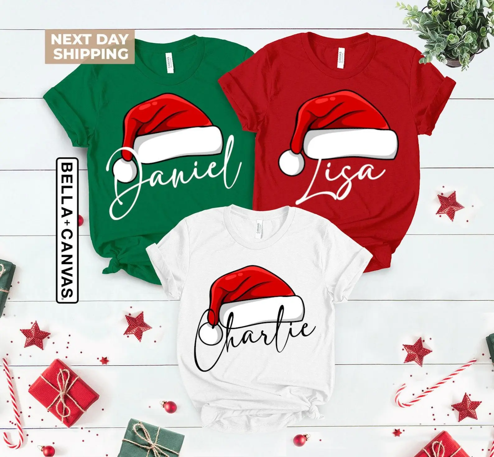 Personalized Family Christmas Shirts, Matching Xmas Tees, Custom Holiday Family Tops