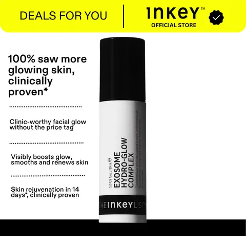 [The INKEY List] Exosome Hydro-Glow Complex - 30ml Collagen Boosting Serum for Radiant Skin in 14 Days