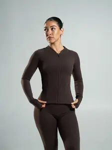 Aura Sculpt Jacket Long - Walnut