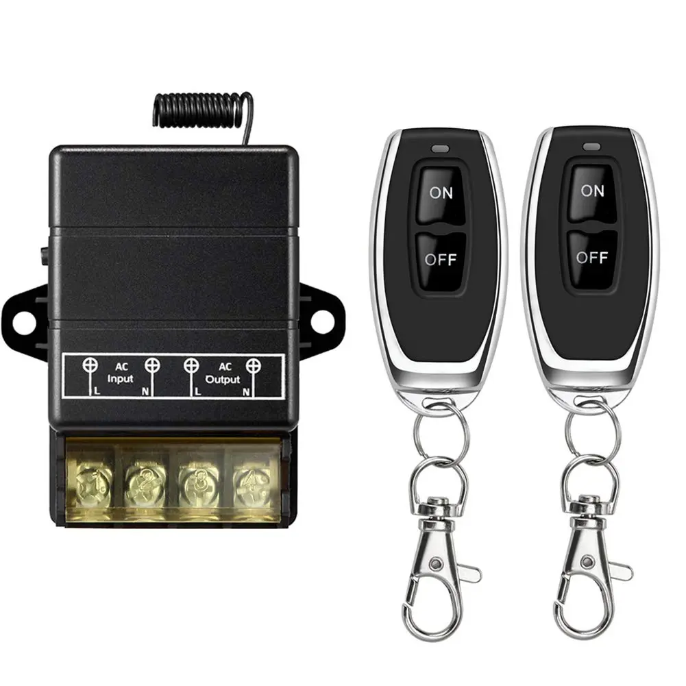 High Power RF Control Remote Switch RF Relay (110V-240V, 40A Load, 328ft Range) for Home Improvement Lights, Gate, Household Electrical Equipment