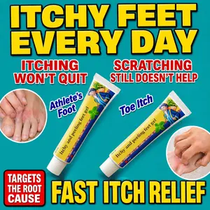 Topical anti-itch foot disinfectant solution for external use — genuine product; helps relieve itching and addresses foot odor/foot stink issues.
