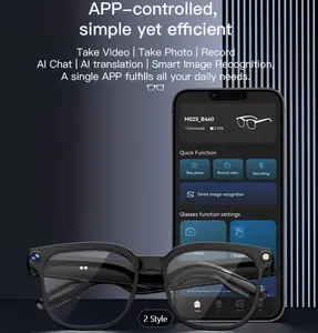 AI Video Glasses with Real-Time Translation (163 Languages) & 4K Recording - FPV Camera, 8MP Wide-Angle, 4GB Storage, Wireless, ic - Smart Glasses for translation Device, Action Camera for &, Travel/Driving