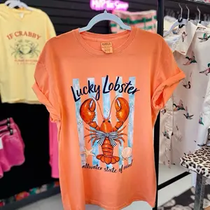 Lucky Lobster Port & CO Cantaloupe  Beach Wash Tshirt  T-shirt, Summer Tshirt, Trendy Tshirt, Viral Tshirt, Oversized