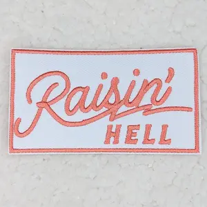 Raisin' Hell Embroidered HAT/POCKET Patch