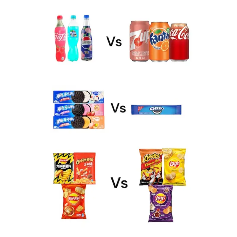 Taste The Difference Bundle- Includes 3 Asian Snacks and 3 American snacks (Flavors May Vary) Taste The Difference Bundle- Includes 3 Asian Snacks and 3 American snacks (Flavors May Vary)