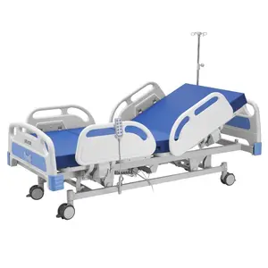 SummerWinsPremium 5-Function Full Electric Patient Hospital Bed, ICU Medical Bed with Trendelenburg & Reverse Trendelenburg, 5 Locking Casters, High-Density Mattress for Home & Hospital Use, 550LBS Capacitydealsforyoudays