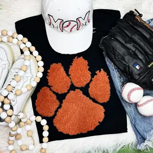 Orange Paw Fluffy Patch