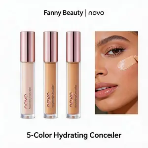 NOVO 5-Color Hydrating Concealer Liquid Full Coverage Waterproof for Dark Circles Blemishes