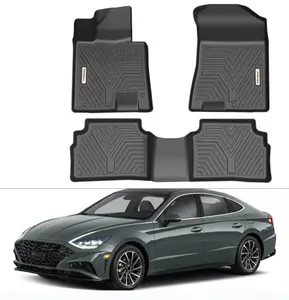 TPE Floor Mats fits 2020-2023 Hyundai Sonata, 2021-2024 Kia K5 FWD Model, All Weather, Waterproof