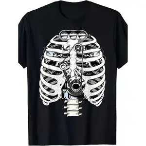 Mechanic and Automotive Engineer Skeleton Mechanics Inspired Unisex Casual Sports T shirt Designed for Active Daily Wear and Street Style