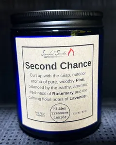 "Second Chance" Pine, Rosemary & Lavender Scented Candle | 100% Soy with a Hidden Treasure