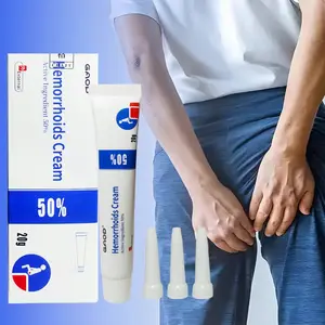 Herbal Hemorrhoid Cream 20g Fissure Ointment Body Care for Men & Women Instant Cooling Relief Ginseng Extracts No Hand Contact TSA Compliant