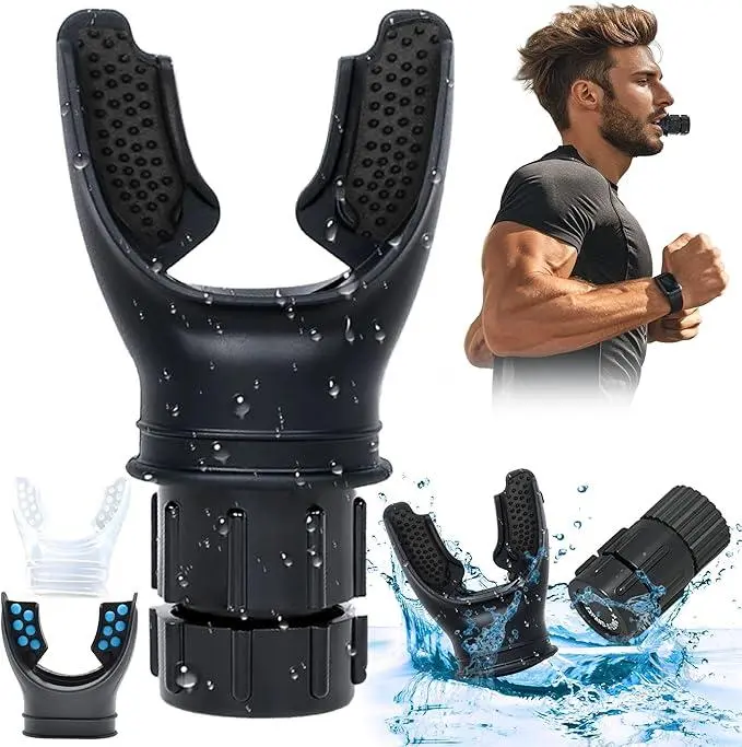 Compact Silicone Breathing Trainer with Adjustable Resistance - Unisex Lung Exerciser for Improving Breathing Capacity and Endurance, Portable Size