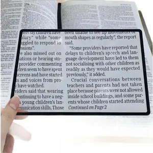 5-Piece Set 3x Ultra-Thin Full-Page Card Magnifier, Transparent PVC Material, Lightweight and Portable, Ideal for Seniors Reading Newspapers, Students Learning Tools, Aids