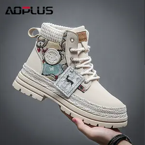 Men's stylish lace-up multi-color high-top shoes, casual and comfortable sports shoes with anti-slip and wear-resistant properties,wear.full-matching round-toe shoes with a closed design. Athletic Runner Training Trainer Sneaker Running Footwear Boy Black