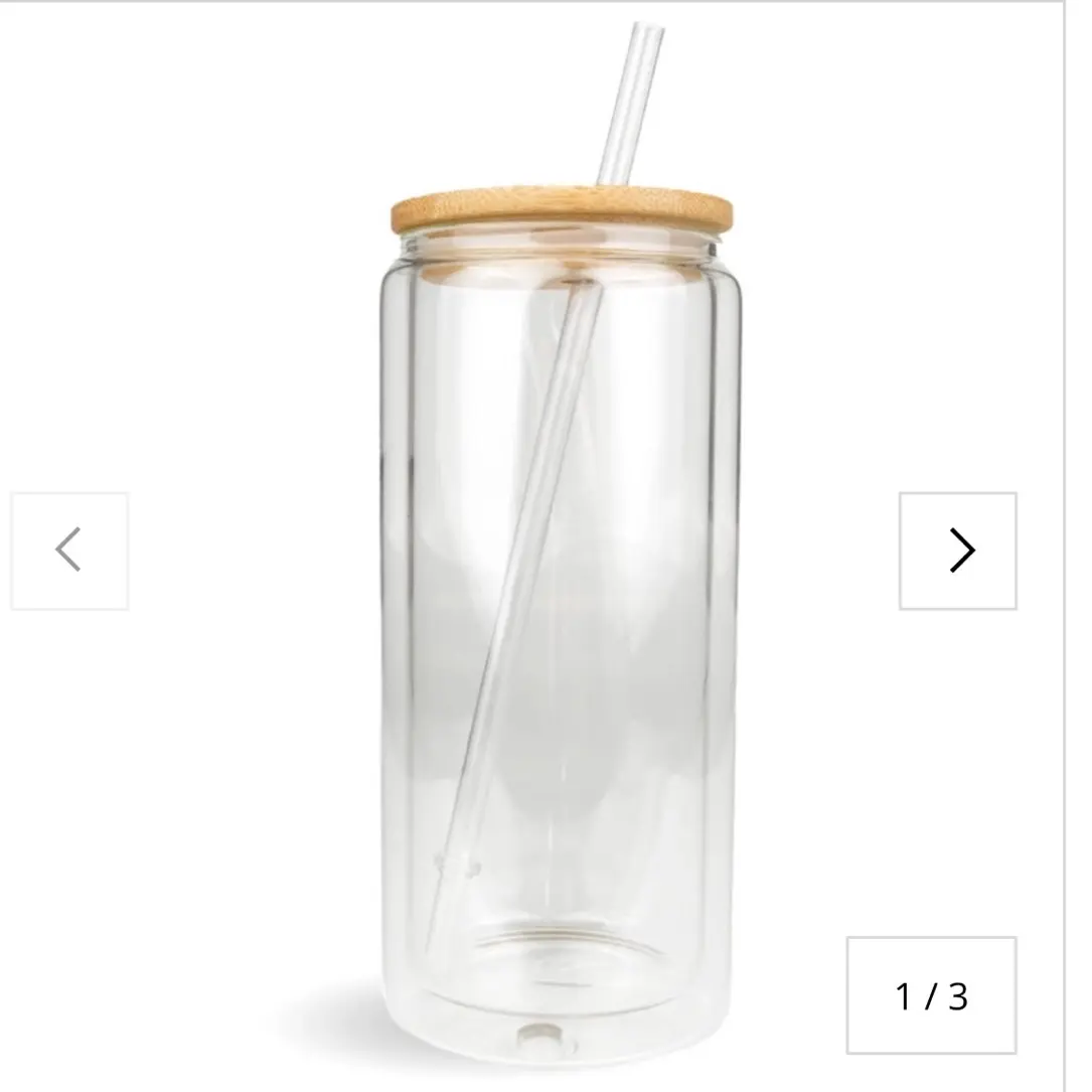 16oz Glass  Snow Globe Cup