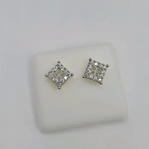 earrings fashion style beautiful the perfect gift gold-plated clear stone's 2 tones gold jewelry accessories women