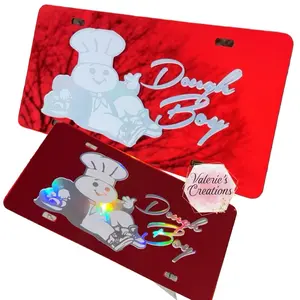 DoughBoy Chrome 3MM License Plate Acrylic - Simple Design, Durable Material, Ideal for Various Applications