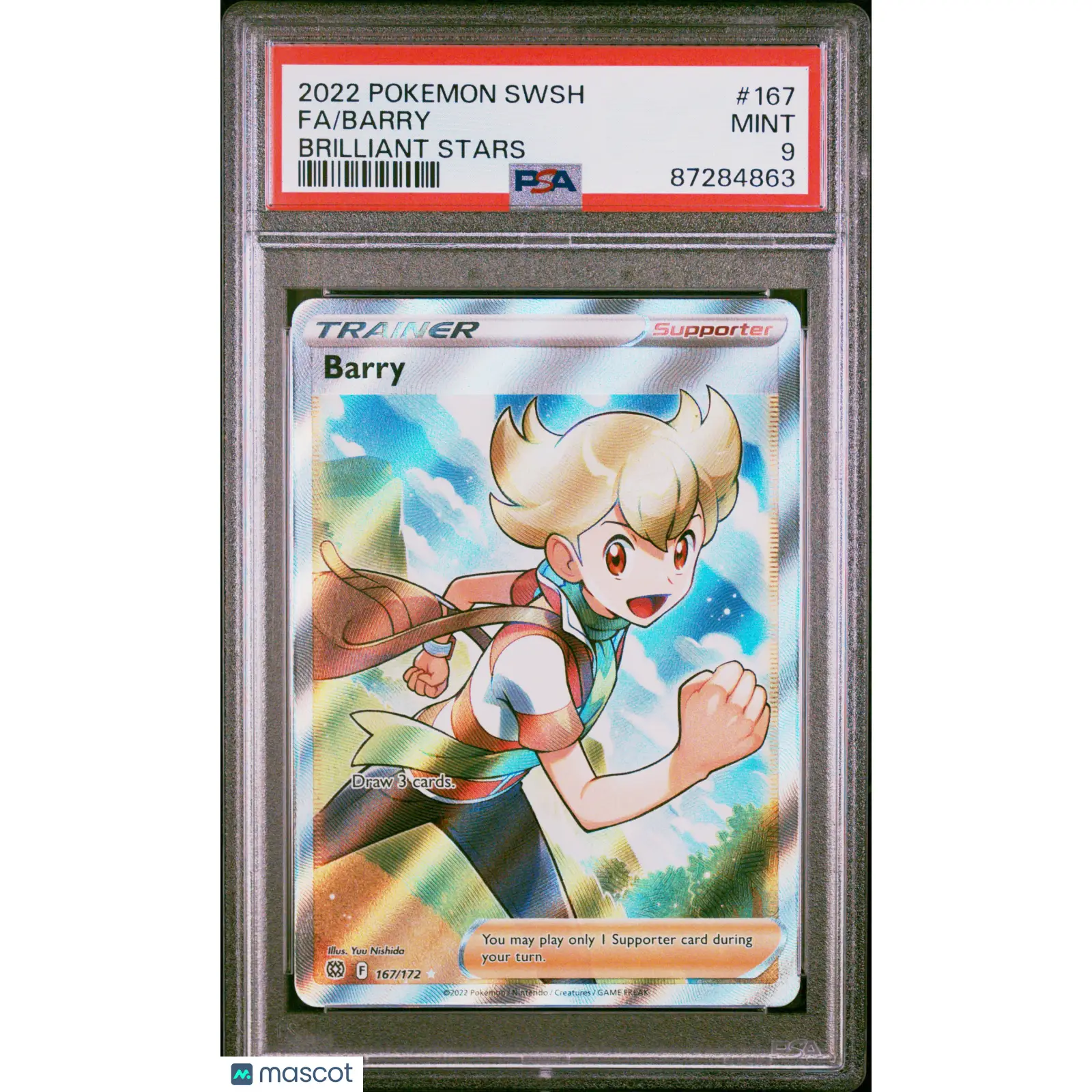 PSA 2022 Pokémon TCG Barry #167 Full Art 9