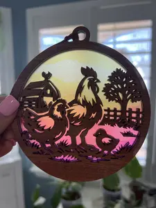 Chickens Suncatcher for Sunny Window